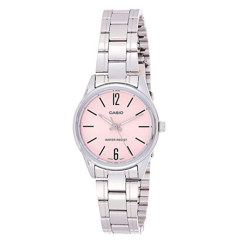 Reloj Casio análogo metálico plateado para mujer
