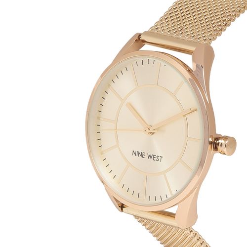 Reloj Nine West análogo metálico dorado para mujer