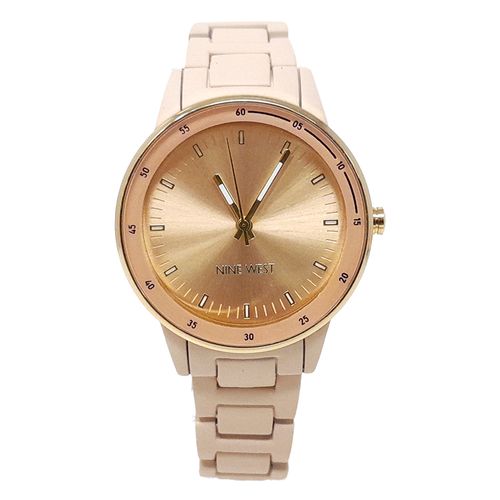 Reloj Nine West análogo resina color rosa para dama