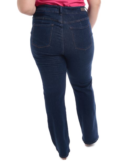 Jeans Sabrina bootcut azul de cintura alta para dama